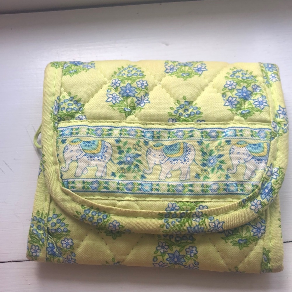 Green Vera Bradley Elephant / Flower Wallet